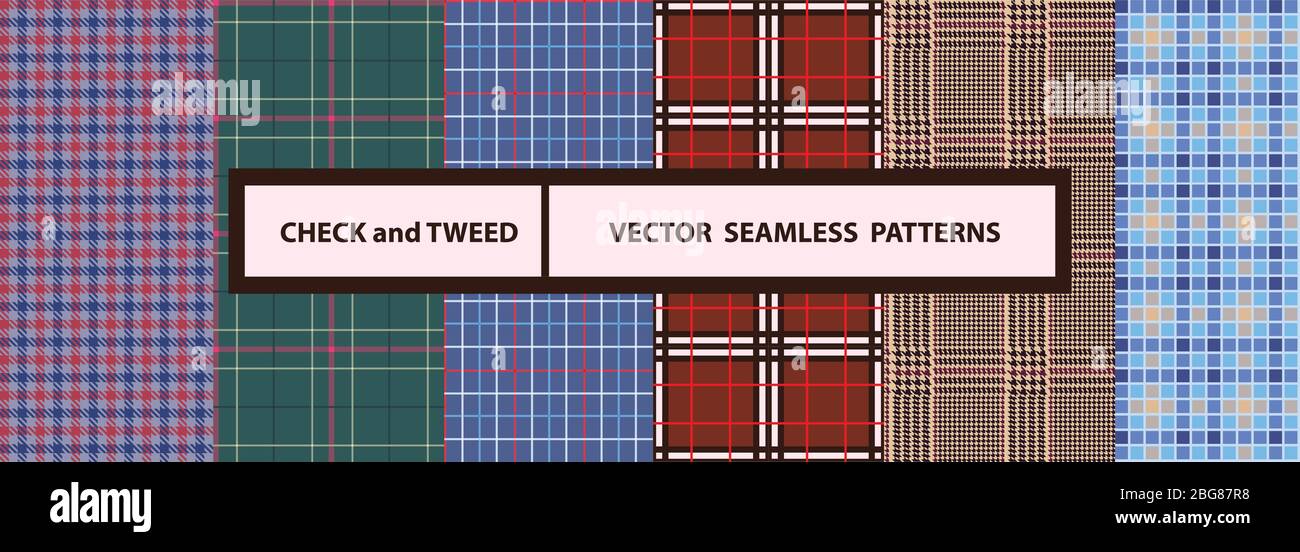 Vérifiez et tweetez les motifs sans couture. Motifs précis et transparents de haute qualité Illustration de Vecteur