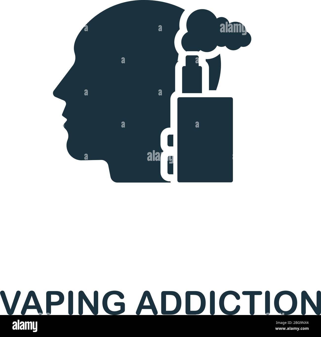 Icône Vaping. Illustration simple de la collection de addictions. Icône de création de formes pour la conception Web, les modèles, les infographies Illustration de Vecteur