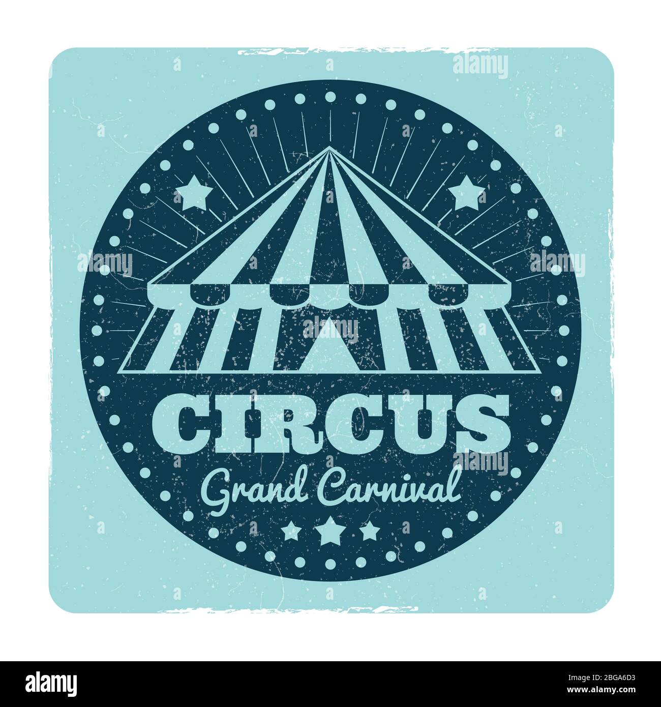 Emblème ou badge de cirque vintage avec effet grunge. Illustration vectorielle Illustration de Vecteur