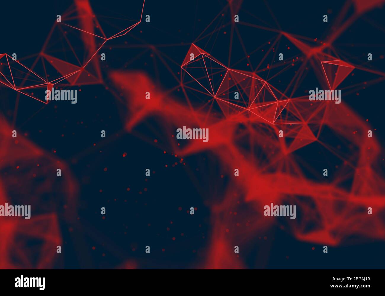 rendu tridimensionnel abstrait polygonal rouge foncé fond poly bas Banque D'Images