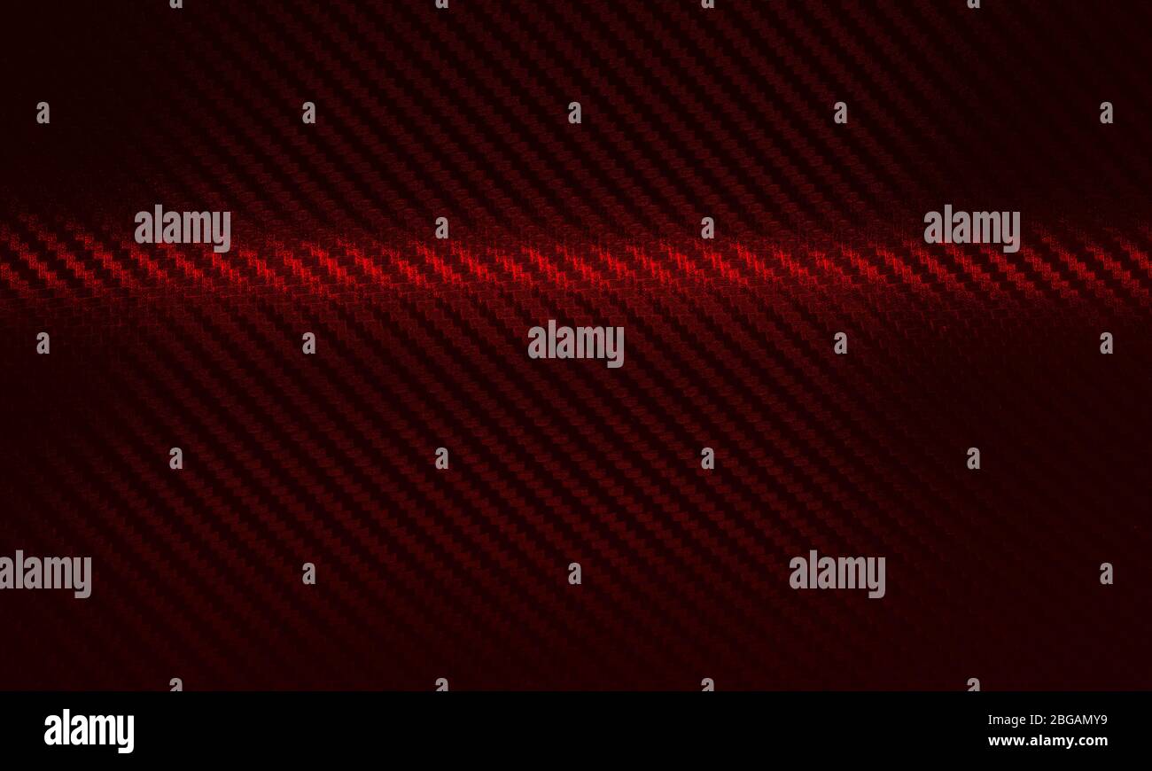 Texture en fibre de carbone rouge pour le réglage du véhicule Banque D'Images