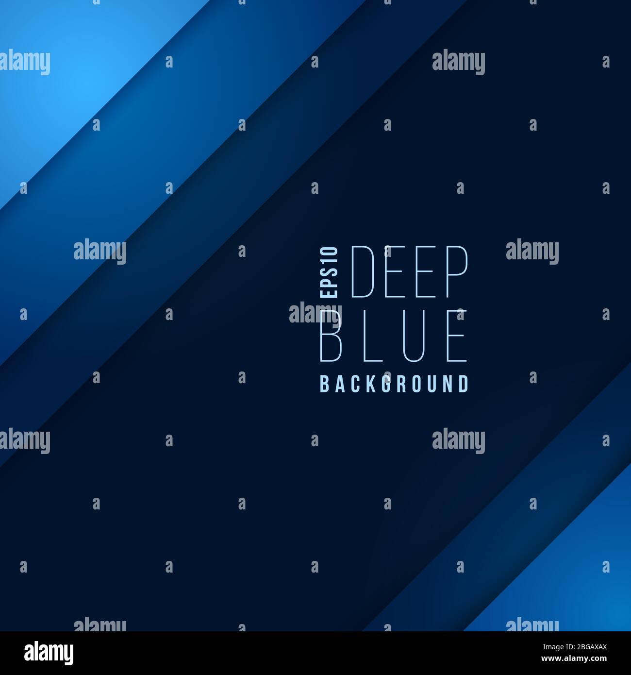 Modèle vectoriel métier avec coins de papier bleus se chevauchant. Illustration de la bannière bleu foncé et de la bannière Illustration de Vecteur