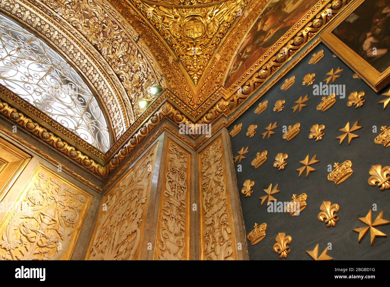 cathédrale baroque de st john à la valette (malte) Banque D'Images