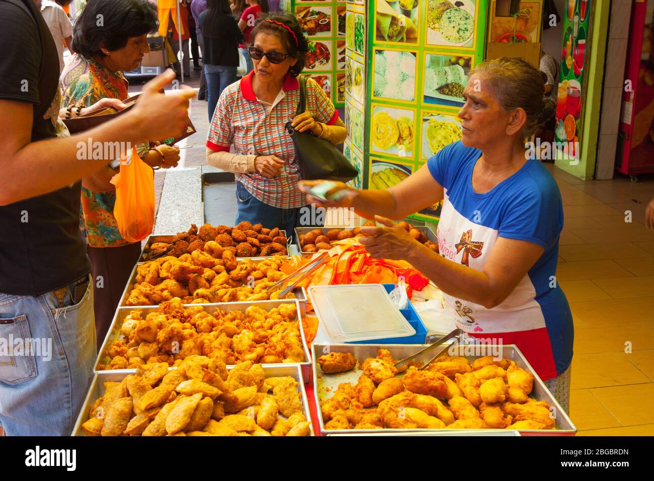 Cuisine de rue, Little India, Brickfields, Kuala Lumpur, Malaisie. Banque D'Images