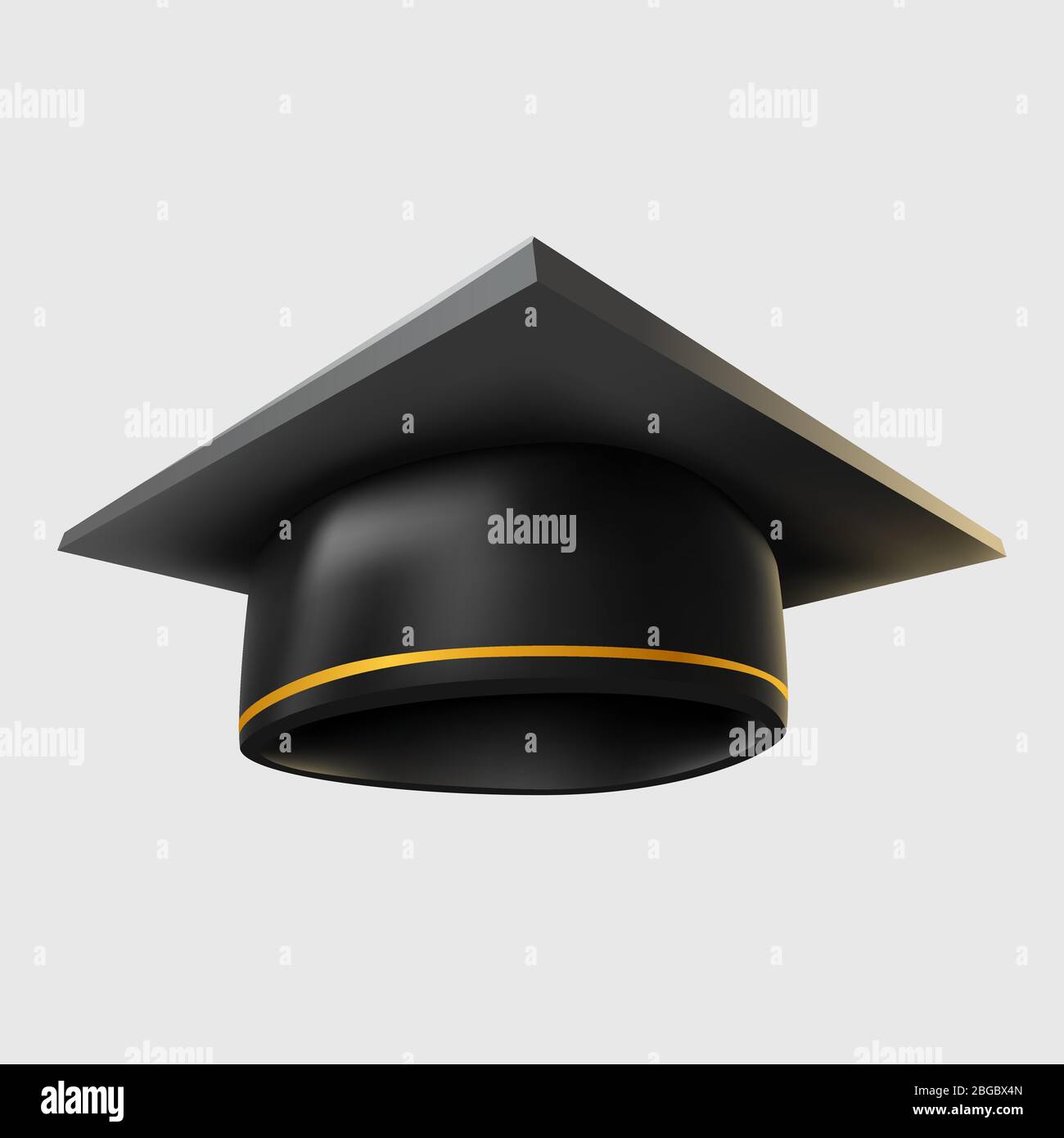 casquette noire isolée réaliste Illustration de Vecteur