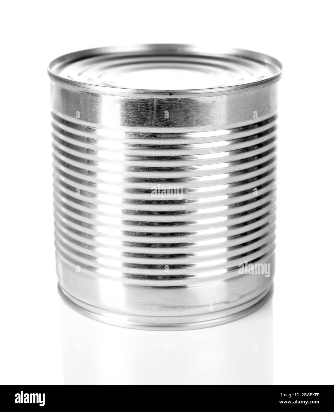 Tin Can isolated on white Banque D'Images