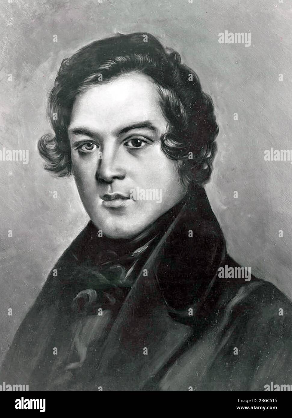 ROBERT SCHUMANN (1810-1856) compositeur allemand en 1839 Banque D'Images