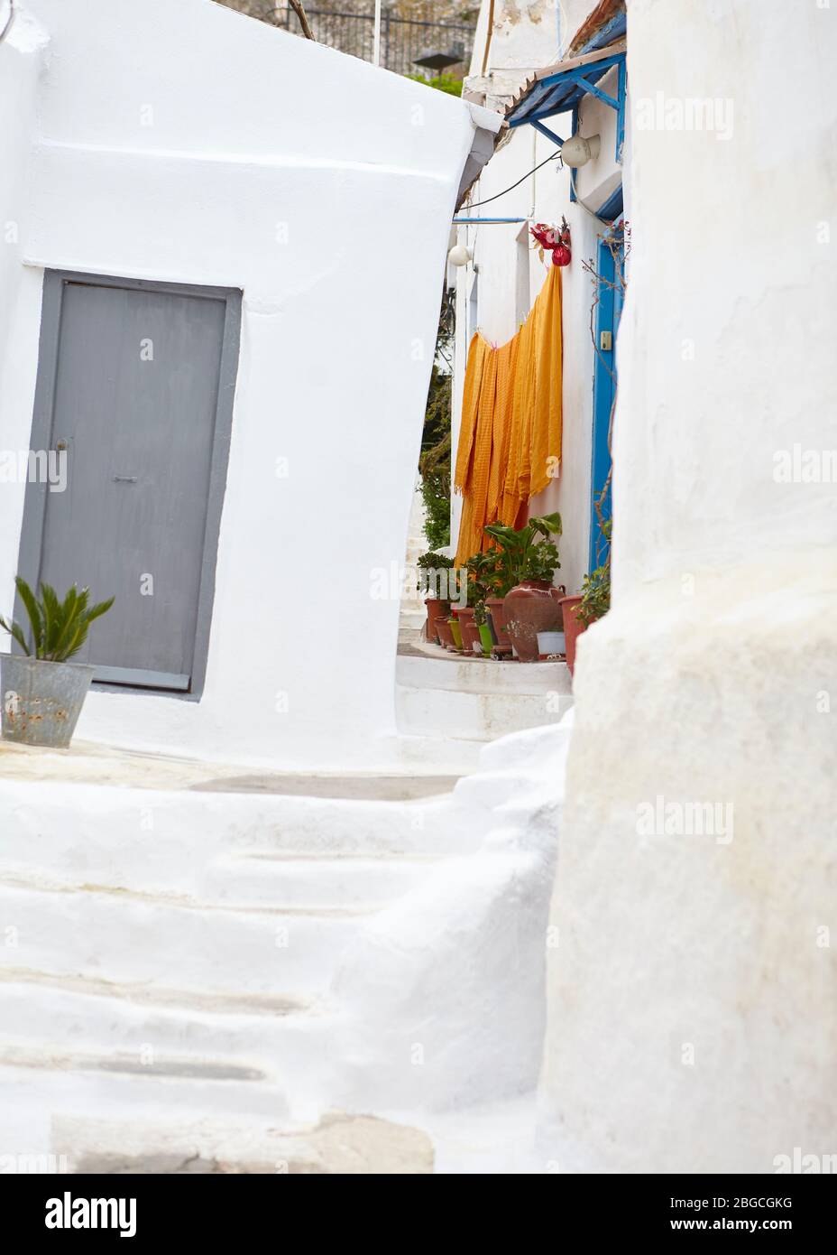 Anafiotika, une île sous l'acropole Banque D'Images