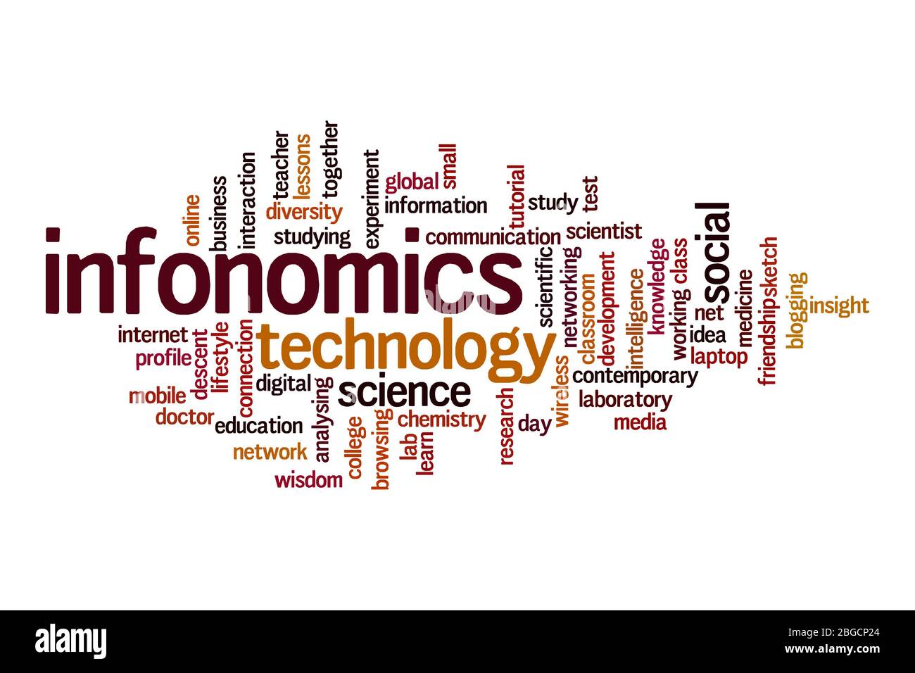 Concept de nuage de mots Infoonomics sur fond blanc Banque D'Images