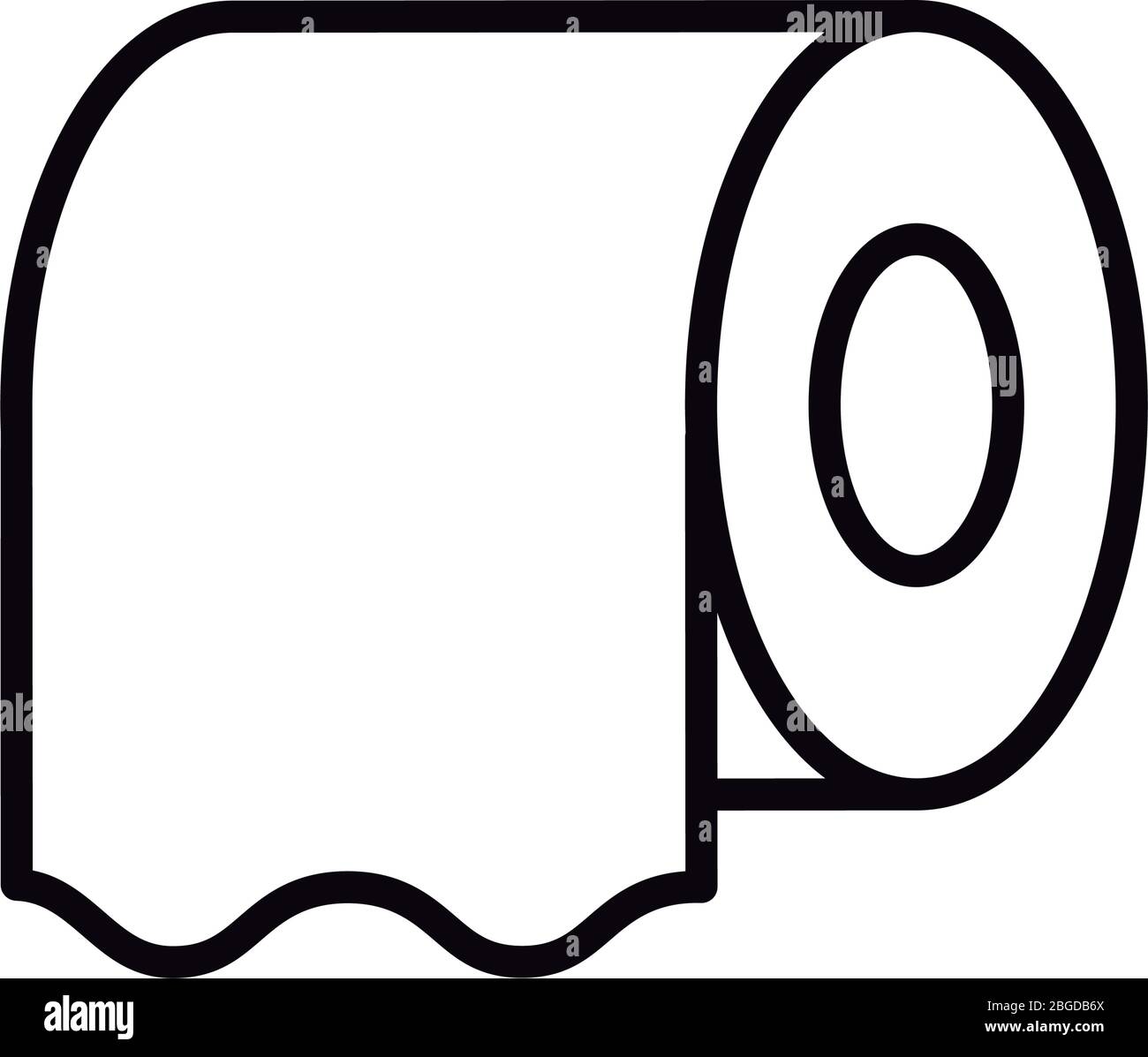 icône de style rouleau de papier toilette Illustration de Vecteur