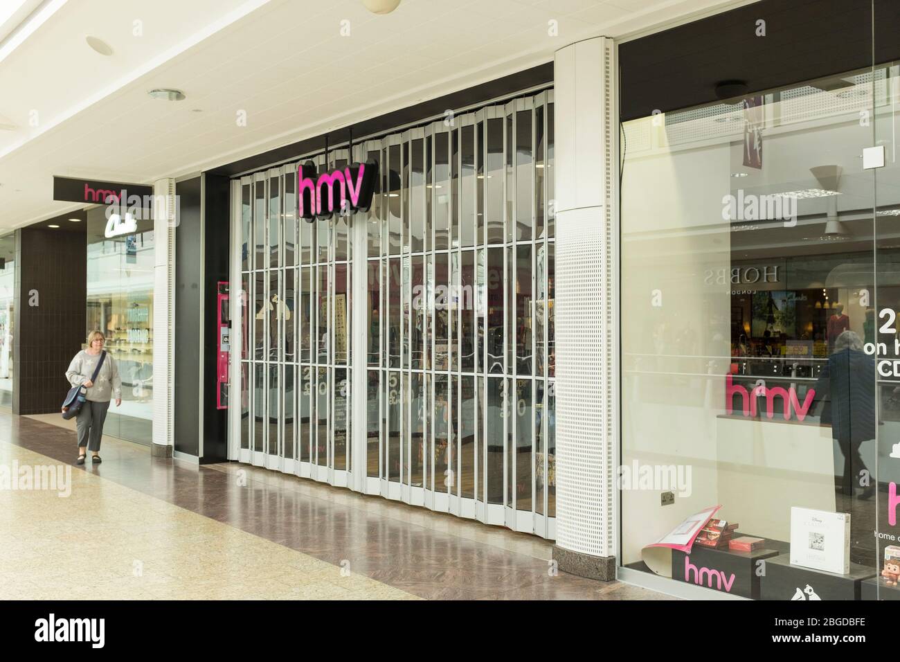 Défunct hmv Store (30.03.2019) au centre commercial de Cribbs Causeway, Bristol, Royaume-Uni Banque D'Images