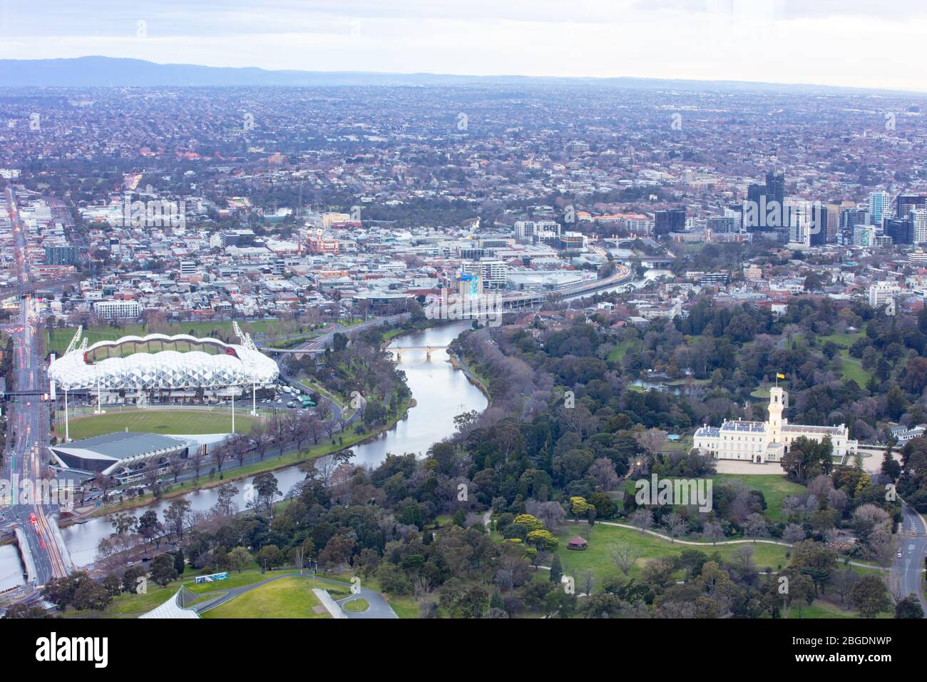 Vue sur la Maison du gouvernement à Melbourne Banque D'Images