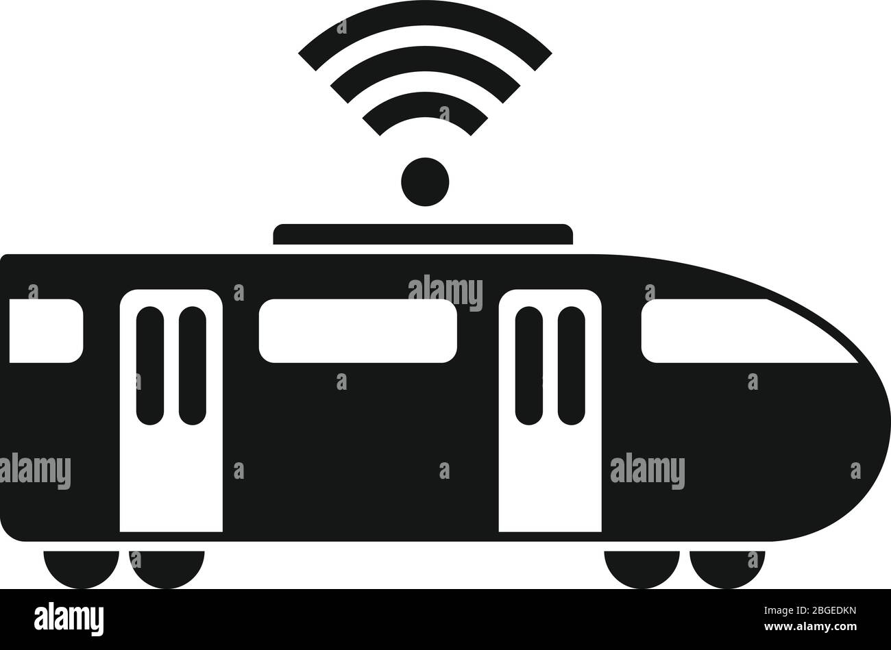 Icône wi-fi du train à grande vitesse. Illustration simple de l'icône vectorielle wi-fi du train à grande vitesse pour la conception Web isolée sur fond blanc Illustration de Vecteur