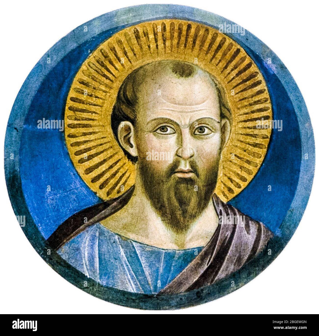 Giotto di Bondo, Saint Paul, fresque, 1290-1299 Banque D'Images