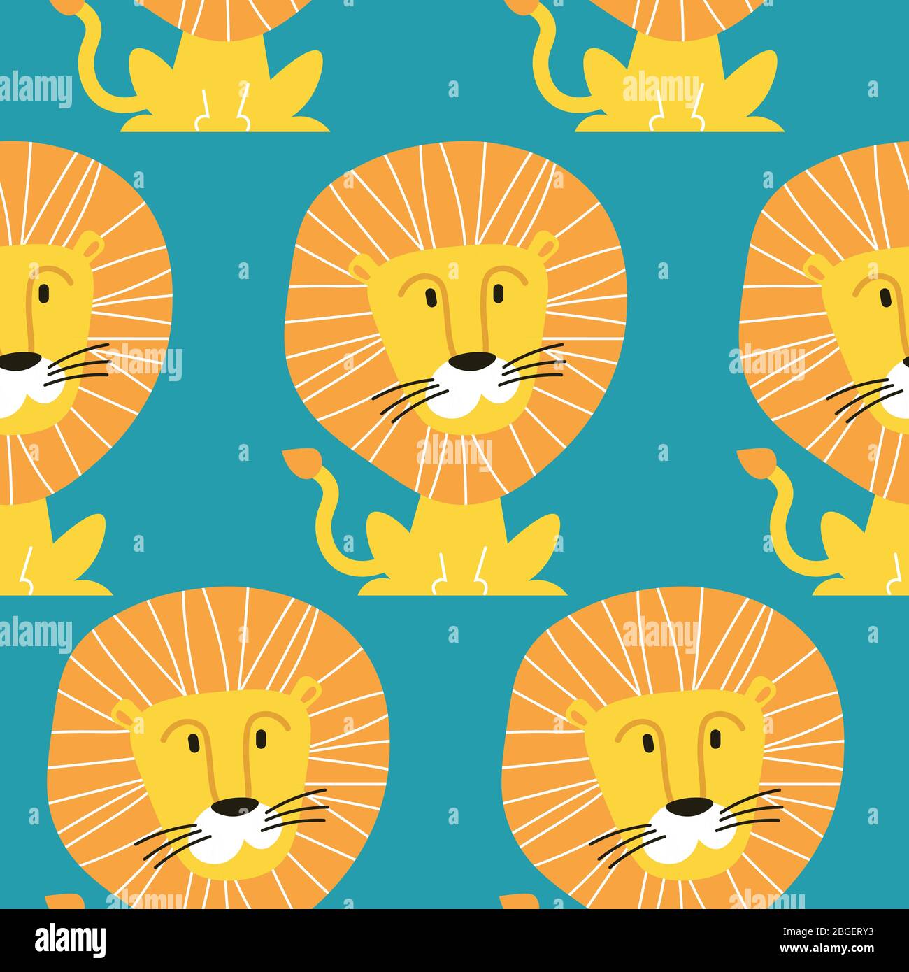 Motif sans couture avec des lions de marin isolés sur le fond bleu Illustration de Vecteur