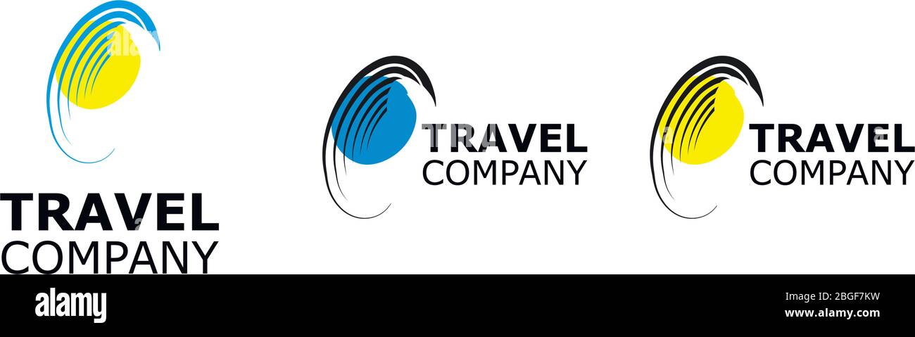 Logo vectoriel symbole de l'agence de voyage route sur blanc Illustration de Vecteur