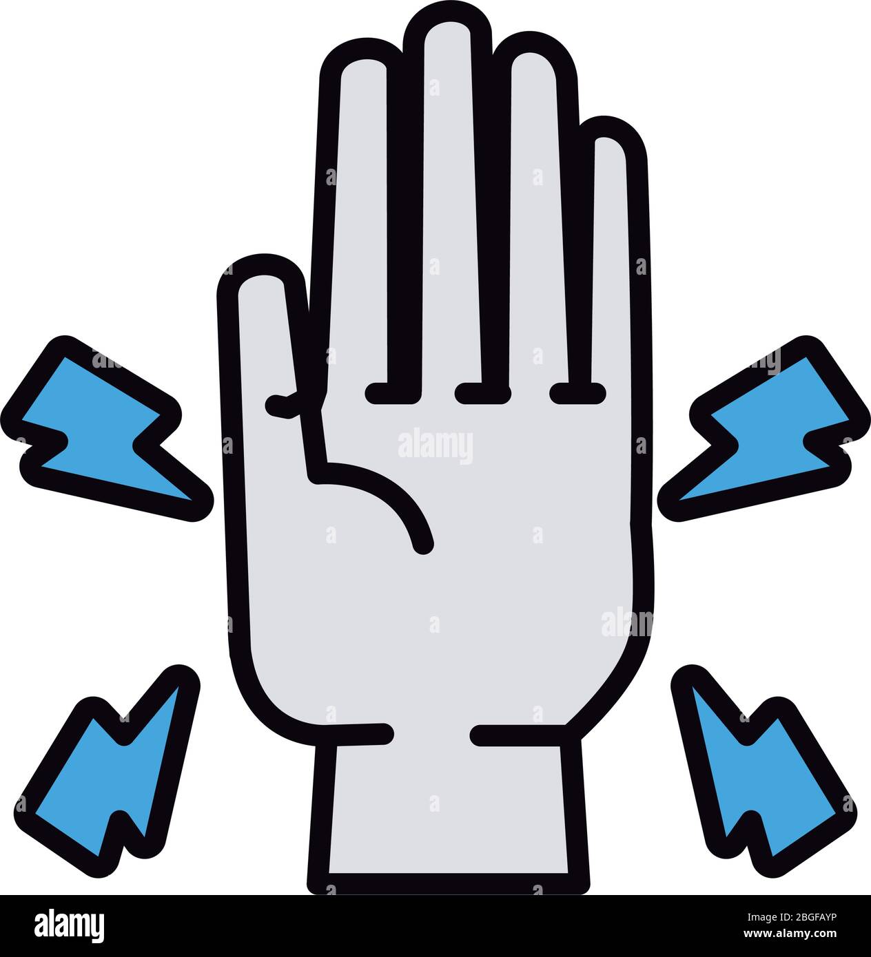 gants en caoutchouc et icône de style de remplissage Illustration de Vecteur