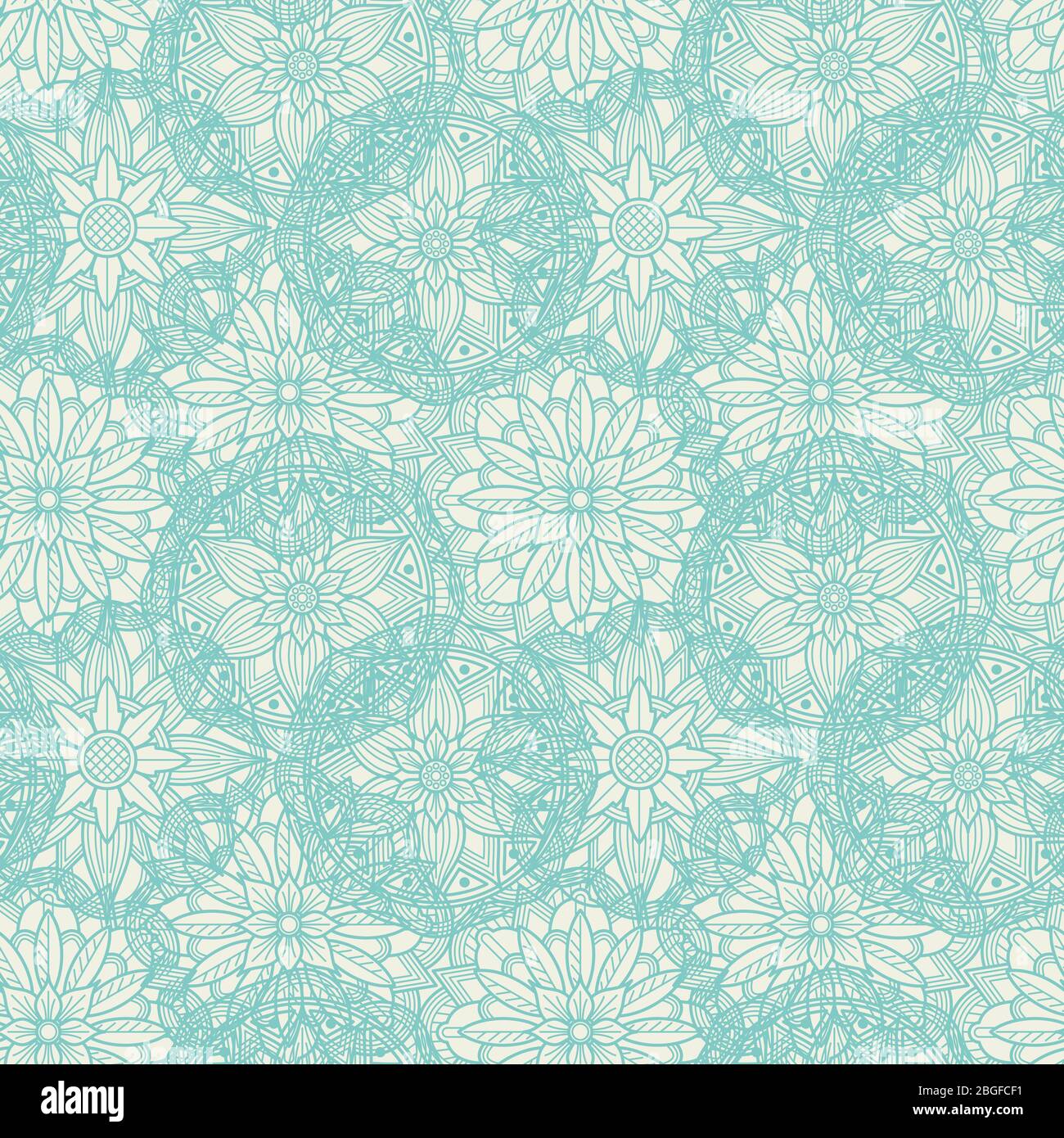 Dentelle vintage sans couture. Texture sans coutures mandala orientale. Illustration vectorielle Illustration de Vecteur