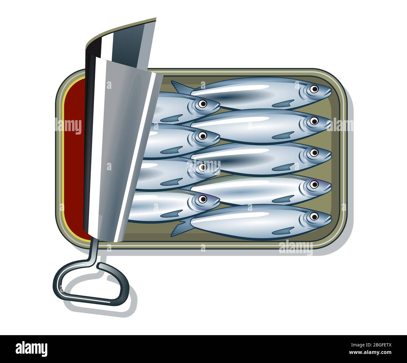 Sardines d'huile en conserve - illustration vectorielle Illustration de Vecteur