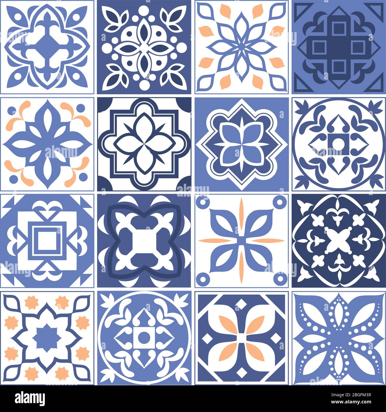 Maison mexicaine tiling des modèles sans couture. L'Espagne contes avec texture florale. Illustration de l'ornement vectoriel en mosaïque transparente Illustration de Vecteur