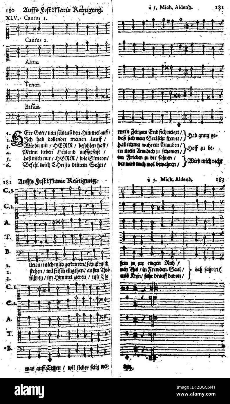 Herr Gott, nun schleuß den Himmel auf (1646). Banque D'Images