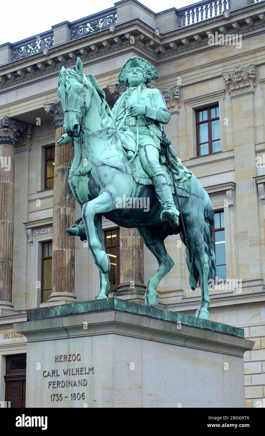 Herzog Karl Wilhelm Ferdinand par Franz Pönninger - Palais du Brunswick - Braunschweig, Allemagne Banque D'Images