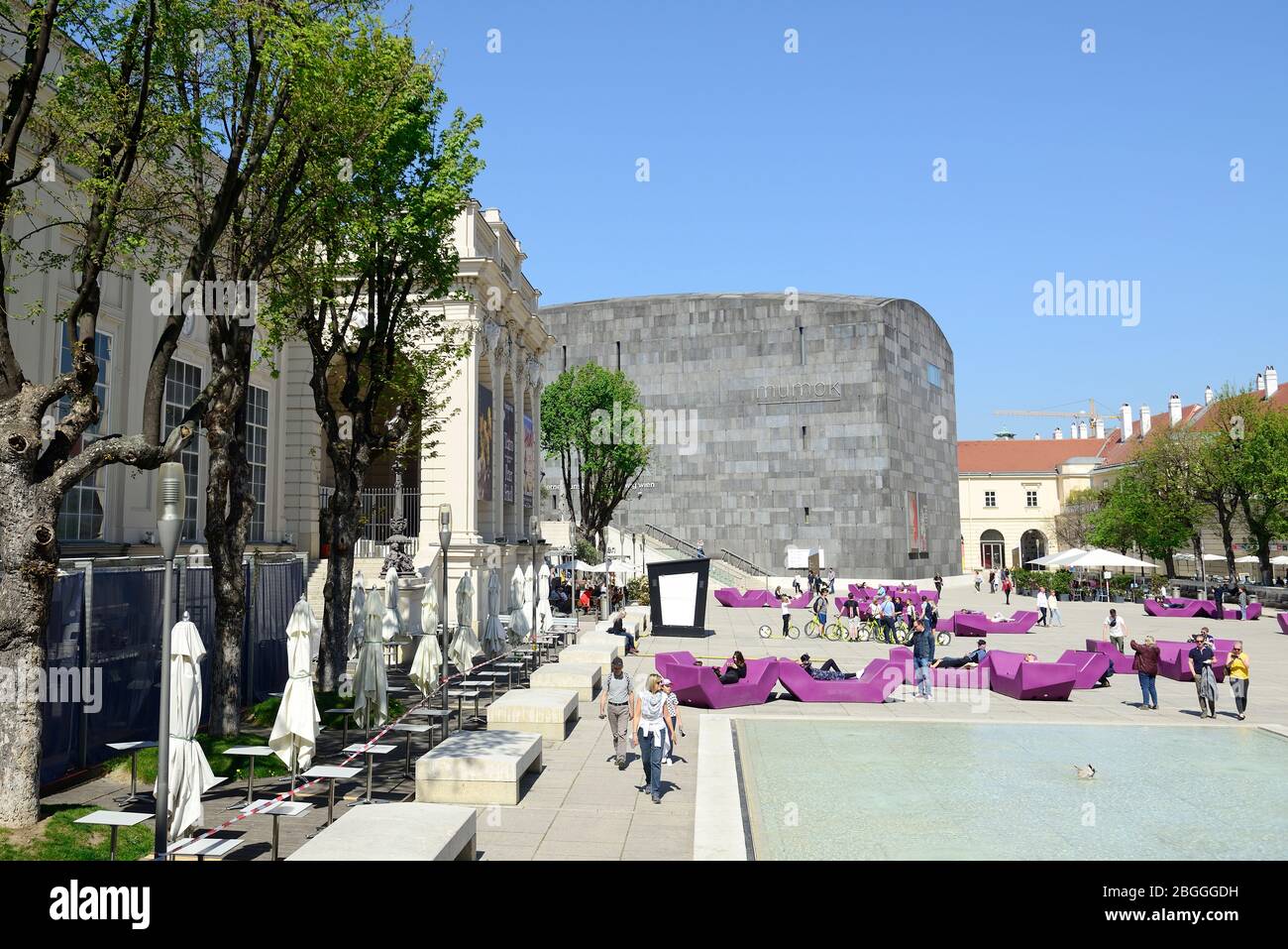 Vienne, Autriche. Le MuseumsQuartier à Vienne Banque D'Images