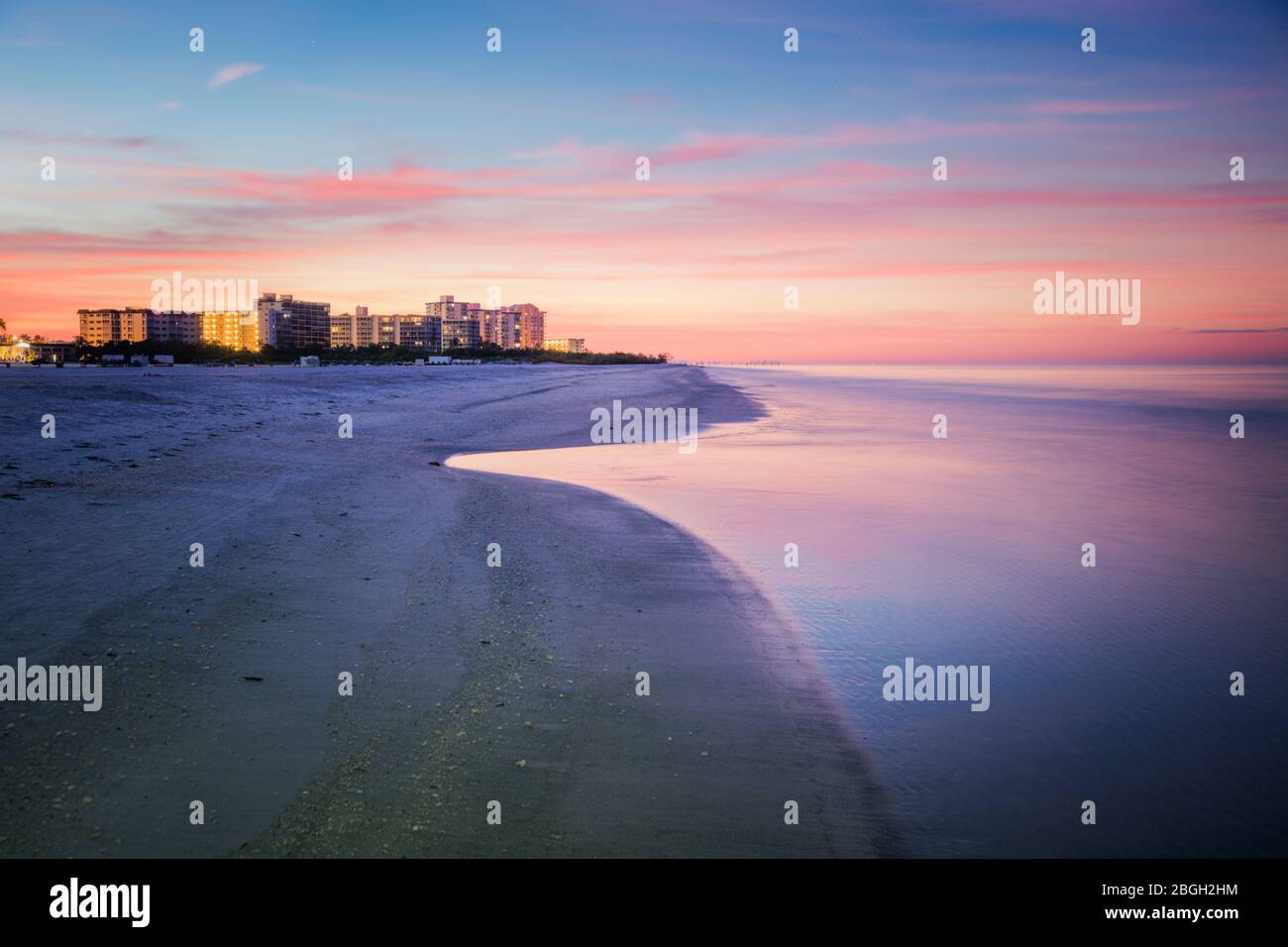 Plage de fort Myers. Fort Myers Beach, Floride, États-Unis. Banque D'Images
