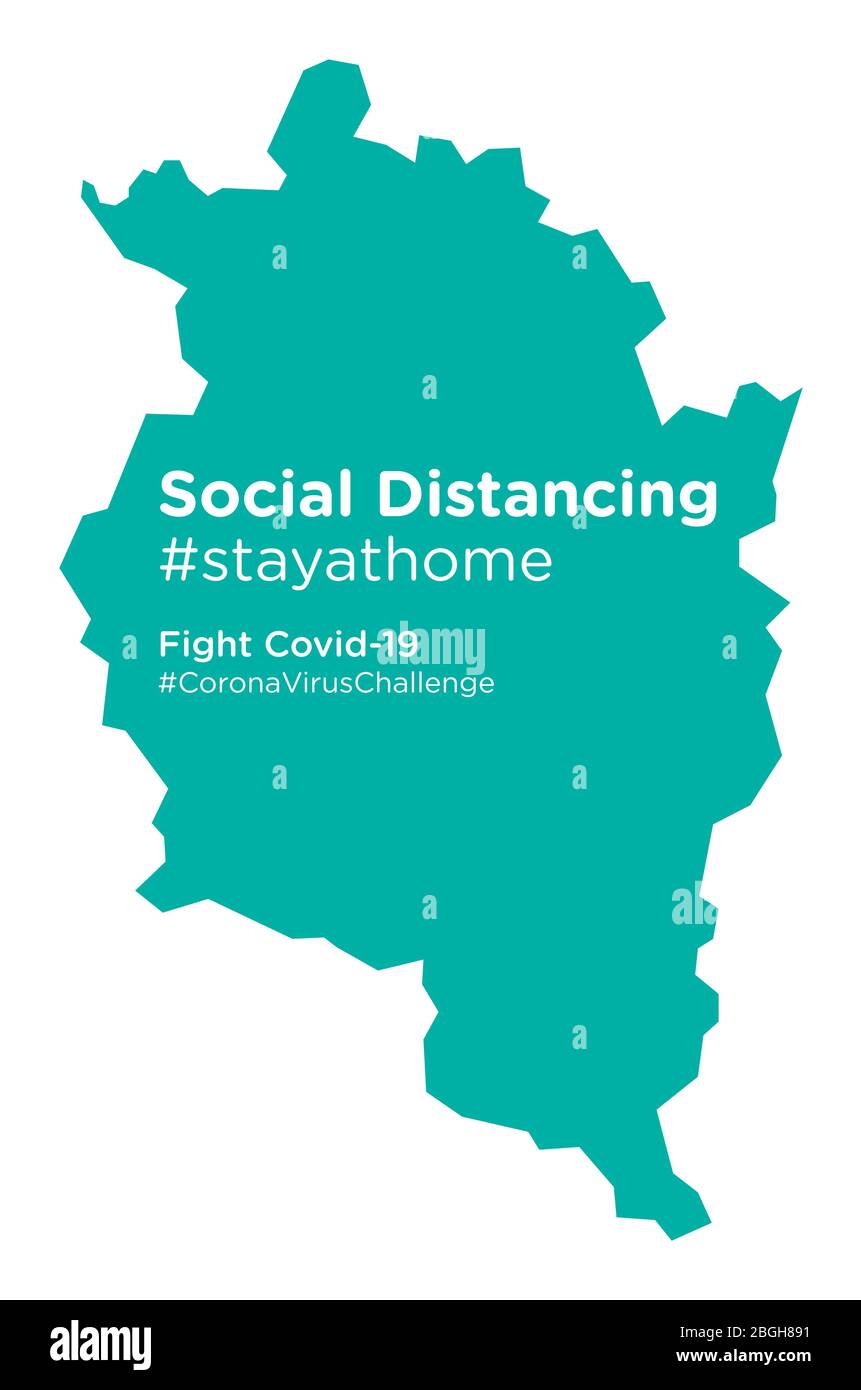 Carte Vorarlberg avec tag stayathome de distancing social Illustration de Vecteur