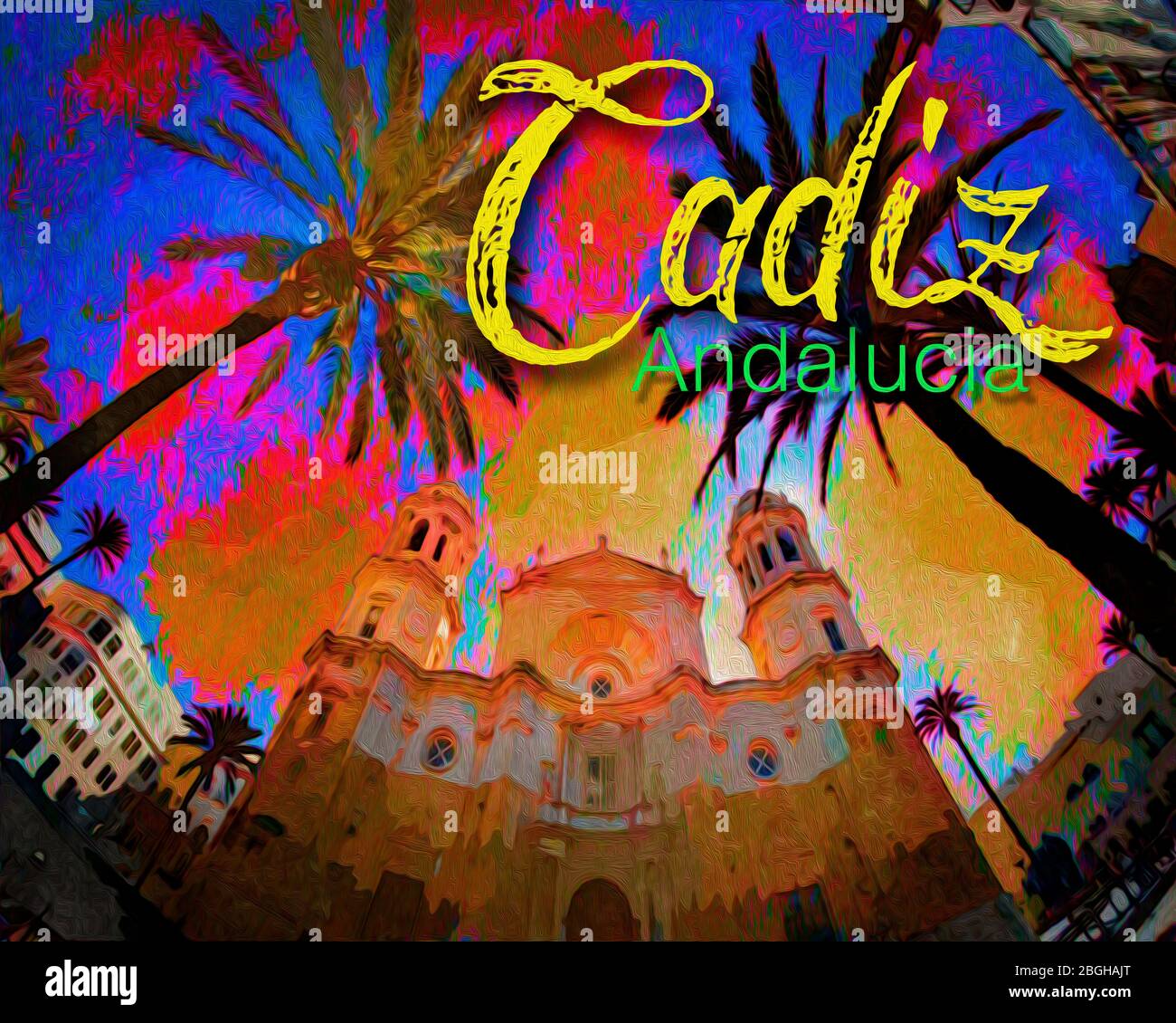 CONCEPT DE VOYAGE: Espagne (Cadix, Andalousie) Banque D'Images