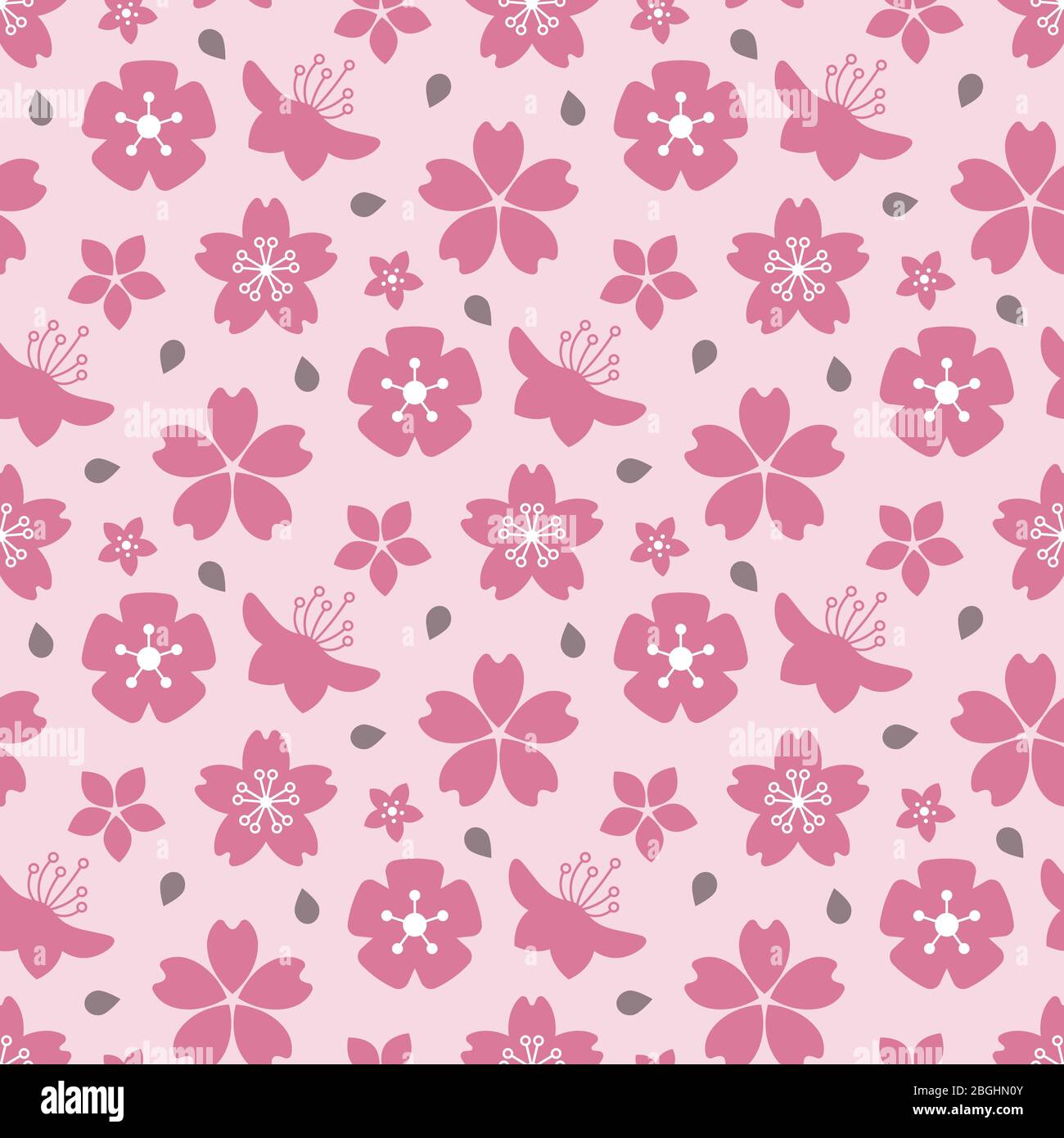 Fleurs roses fond sans couture motif plat. Illustration vectorielle Illustration de Vecteur Fleurs roses fond sans couture motif plat. Illustration vectorielle Illustration de Vecteur