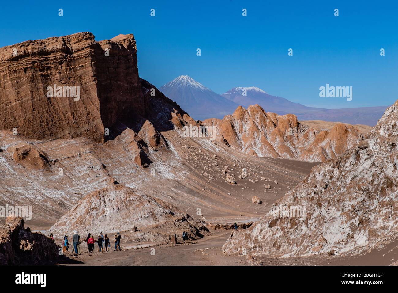 El Valle de la Luna dans le désert d'Atacama, Chili Banque D'Images