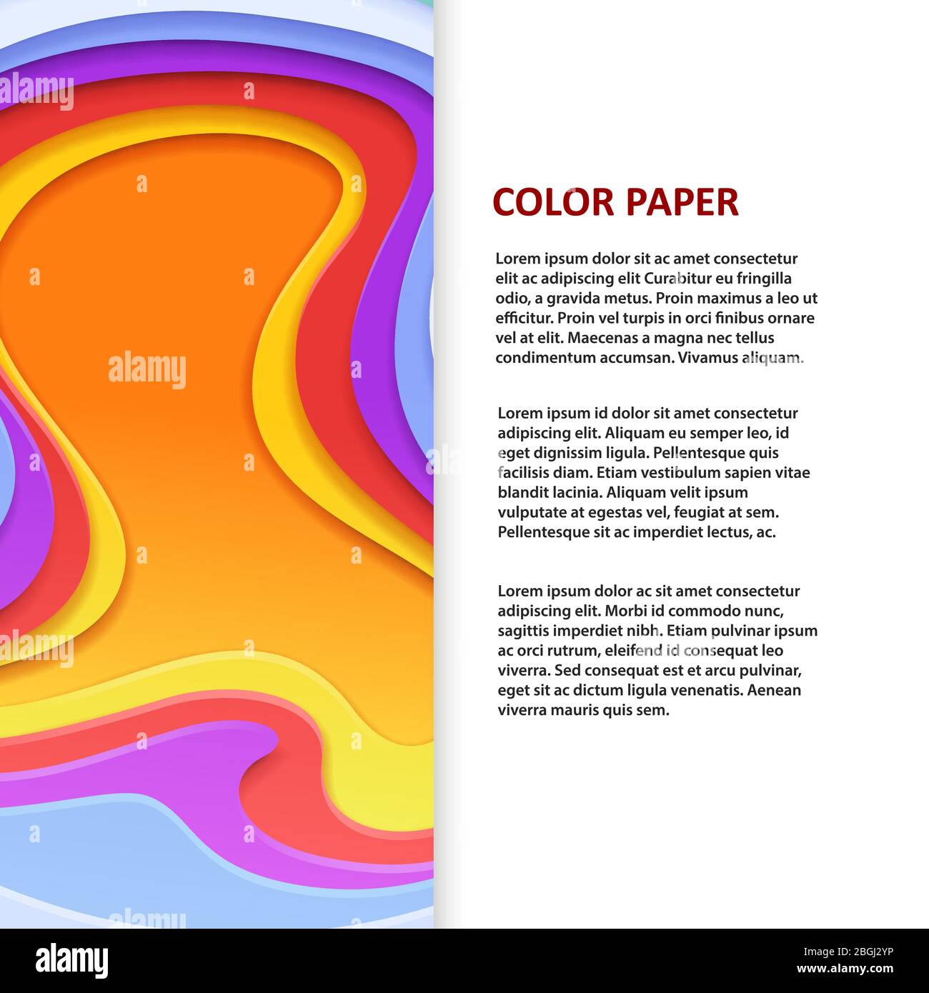 Papier vectoriel couleur : bannière origami et illustration de la conception de prospectus d'affiches Illustration de Vecteur