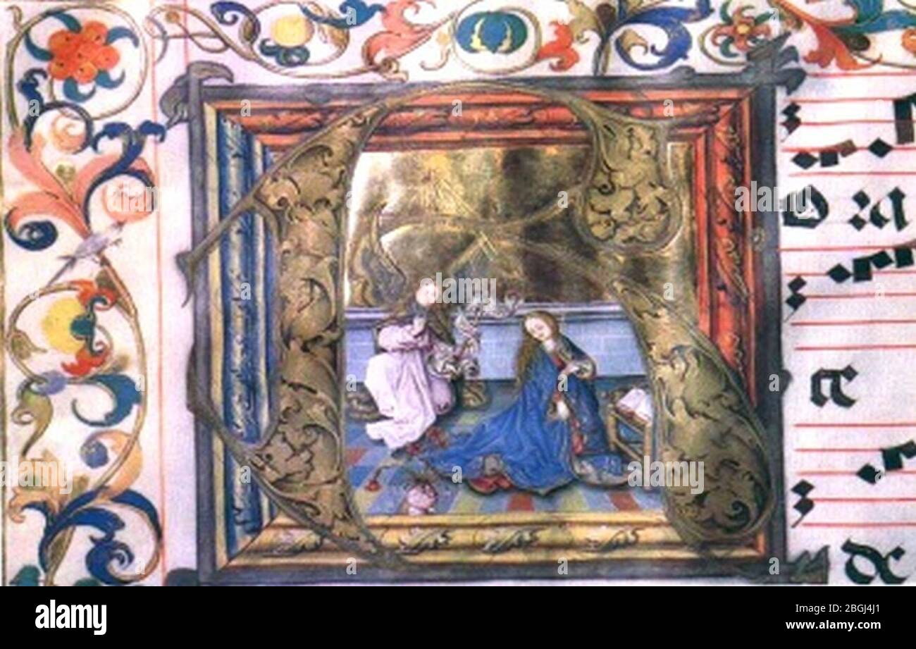 Historique initial de graduel du roi John Albert. Banque D'Images