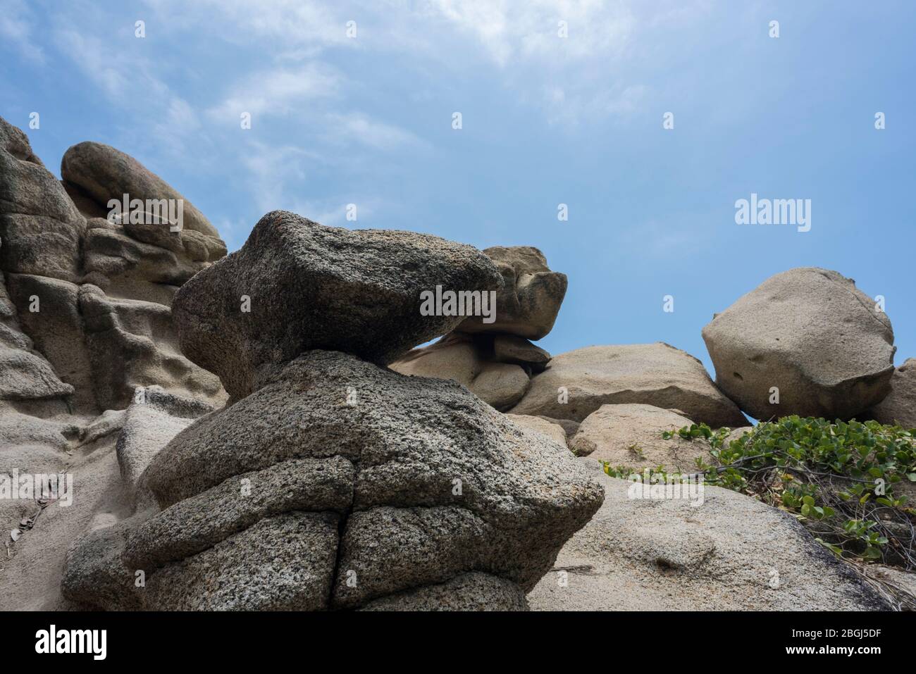 Rochers paysage à Tayrona, Colombie Banque D'Images