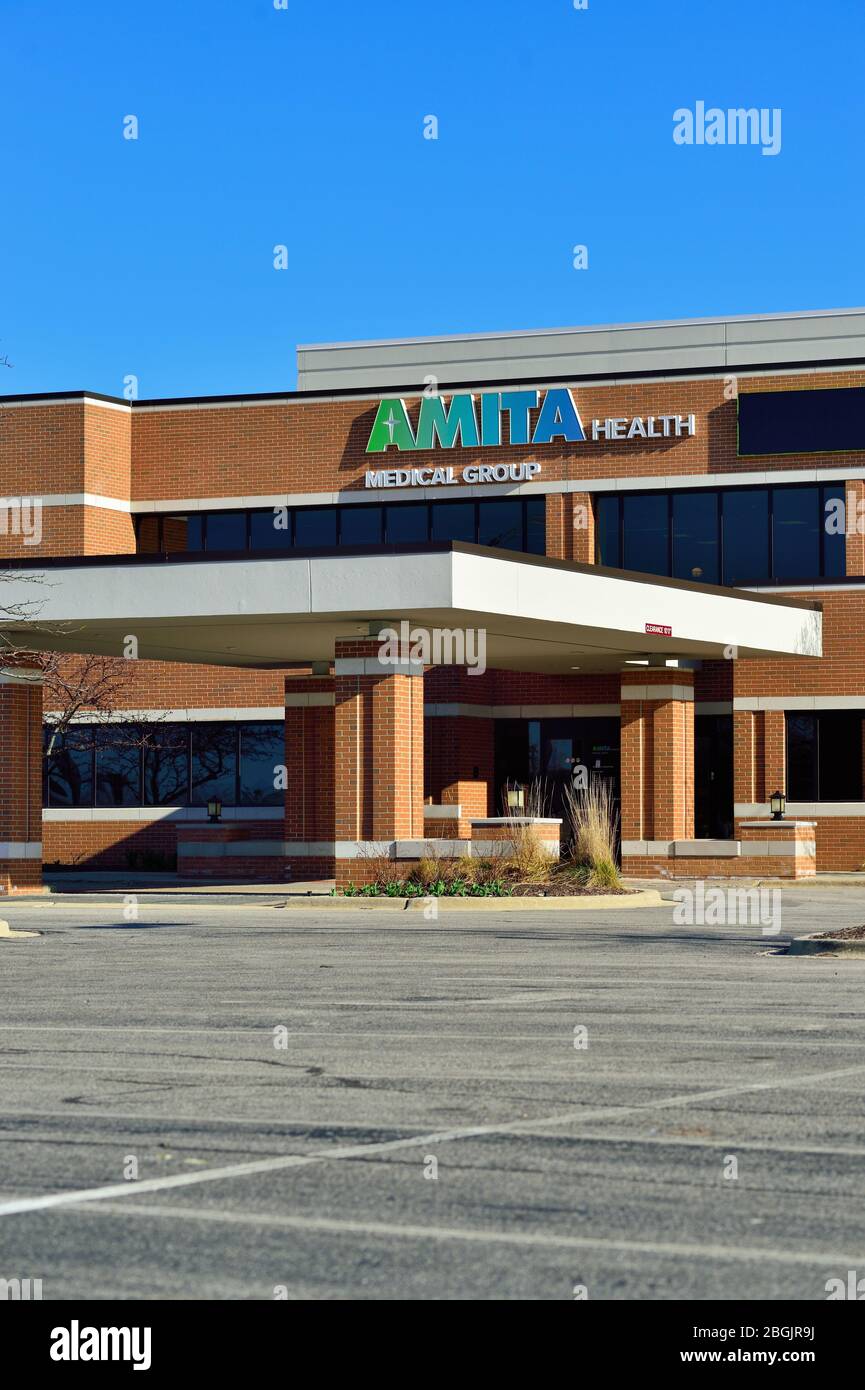 Hanover Park, Illinois, États-Unis. Un centre de soins fermé et pratique ou un établissement de soins d'urgence. Banque D'Images