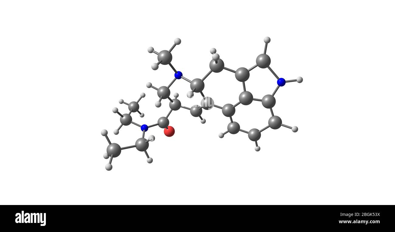 L'acétone est un analgésique opioïde puissant, jusqu'à 8700 fois plus fort que la morphine en poids. Illustration tridimensionnelle. Banque D'Images