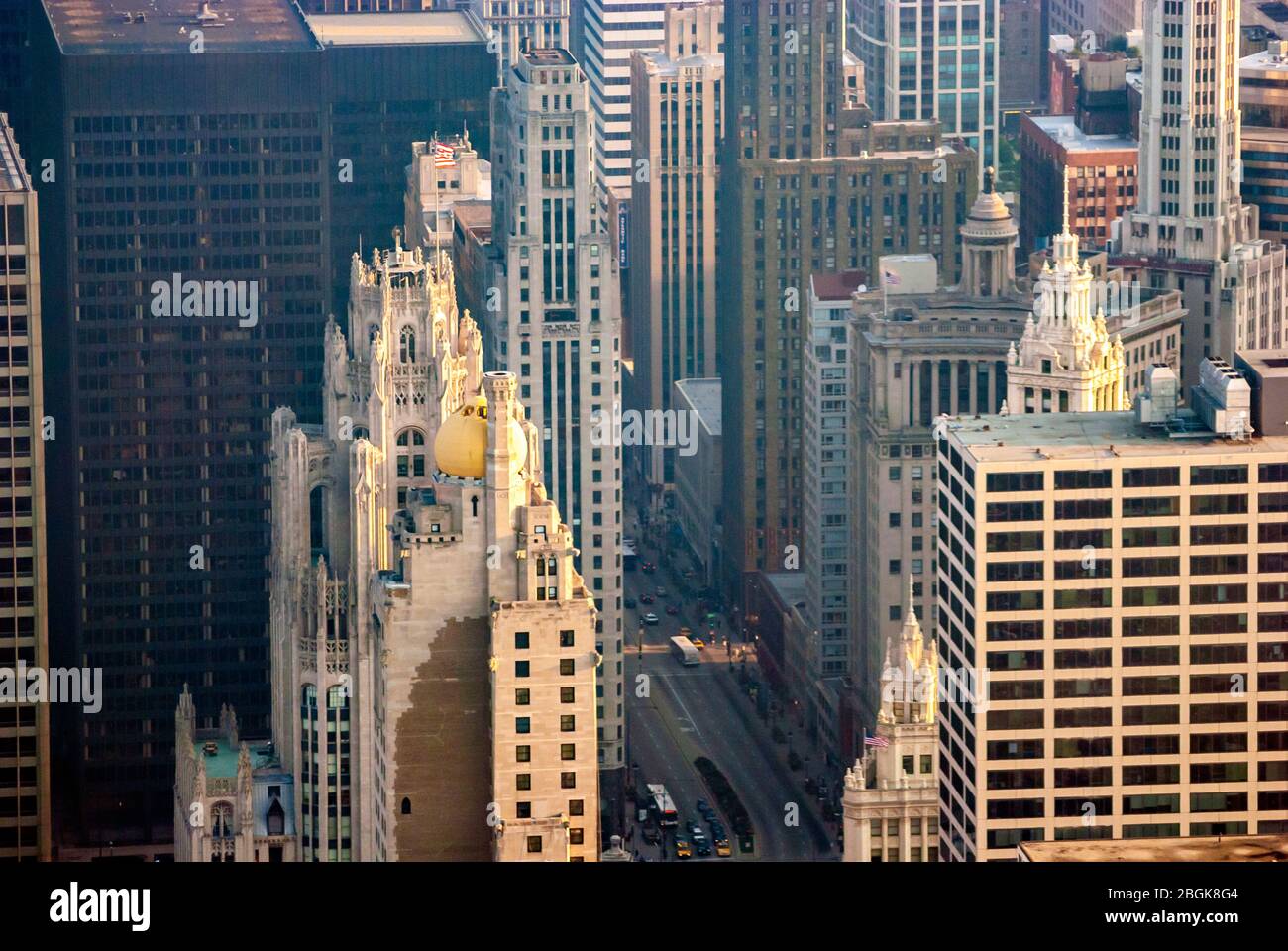 Tribune Tower, un bâtiment gothique de Revival à Chicago, Illinois Banque D'Images
