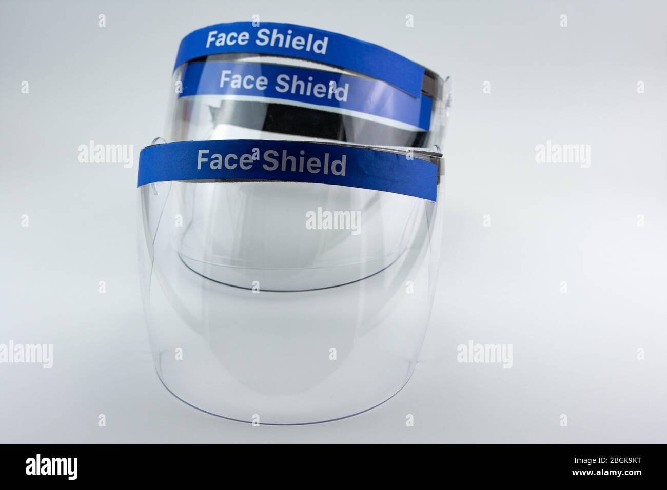 Masque médical, casque en plastique transparent Photo Stock - Alamy