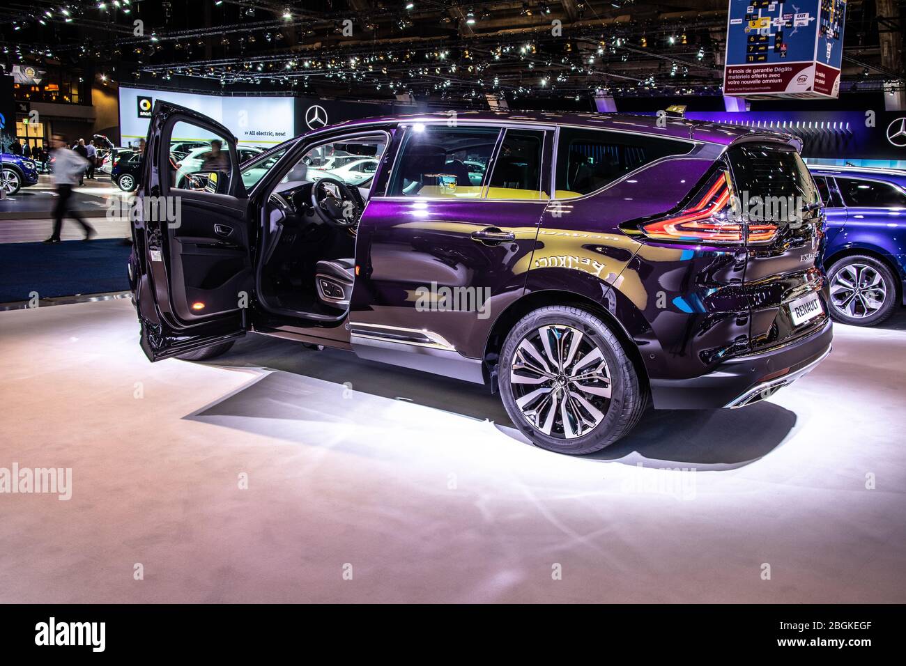 Bruxelles, Belgique, Jan 2020 Renault espace V, Brussels Motor Show, cinquième génération, CMF-CD Platform, voiture de luxe de taille moyenne fabriquée par Renault Banque D'Images