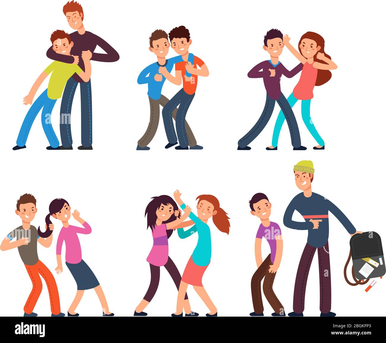 Harcèlement scolaire Banque d'images vectorielles - Alamy