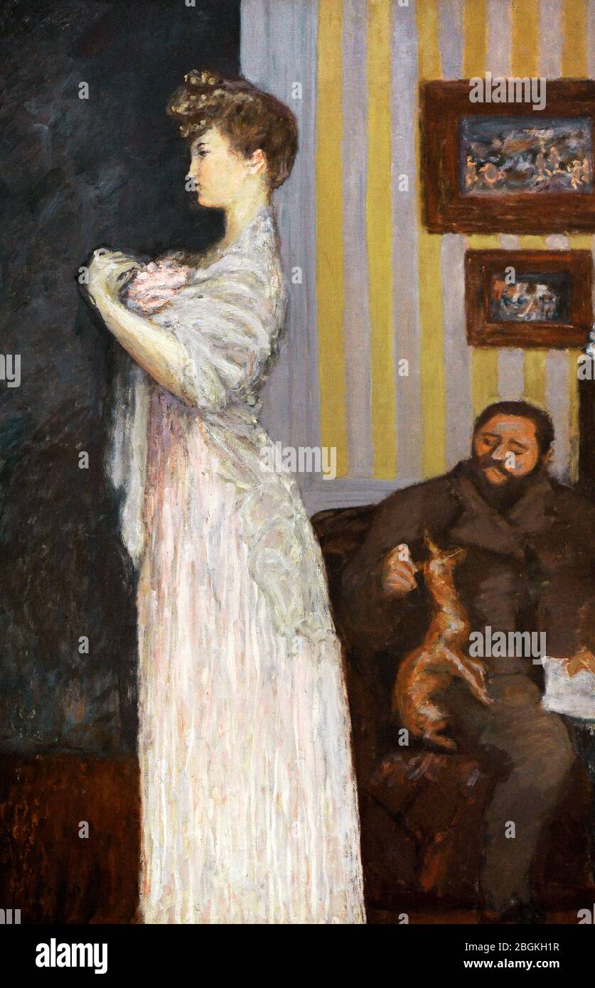 Pierre Bonnard (1867-1947). Pintor français. Thadée Natanson y Misia, hacia 1906. Óleo sobre lienzo, 130 x 84 cm. En depósito, cedido por el Museo Nacional del Prado (Madrid). Museo Nacional Centro de Arte Reina Sofía. Madrid. España. Banque D'Images