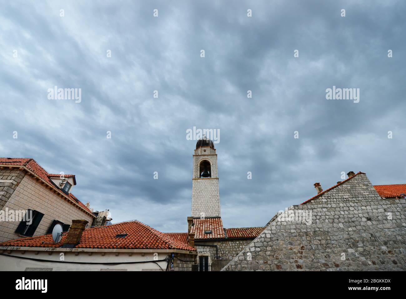 La tour de l'horloge à Stari Grad, en Croatie. Banque D'Images