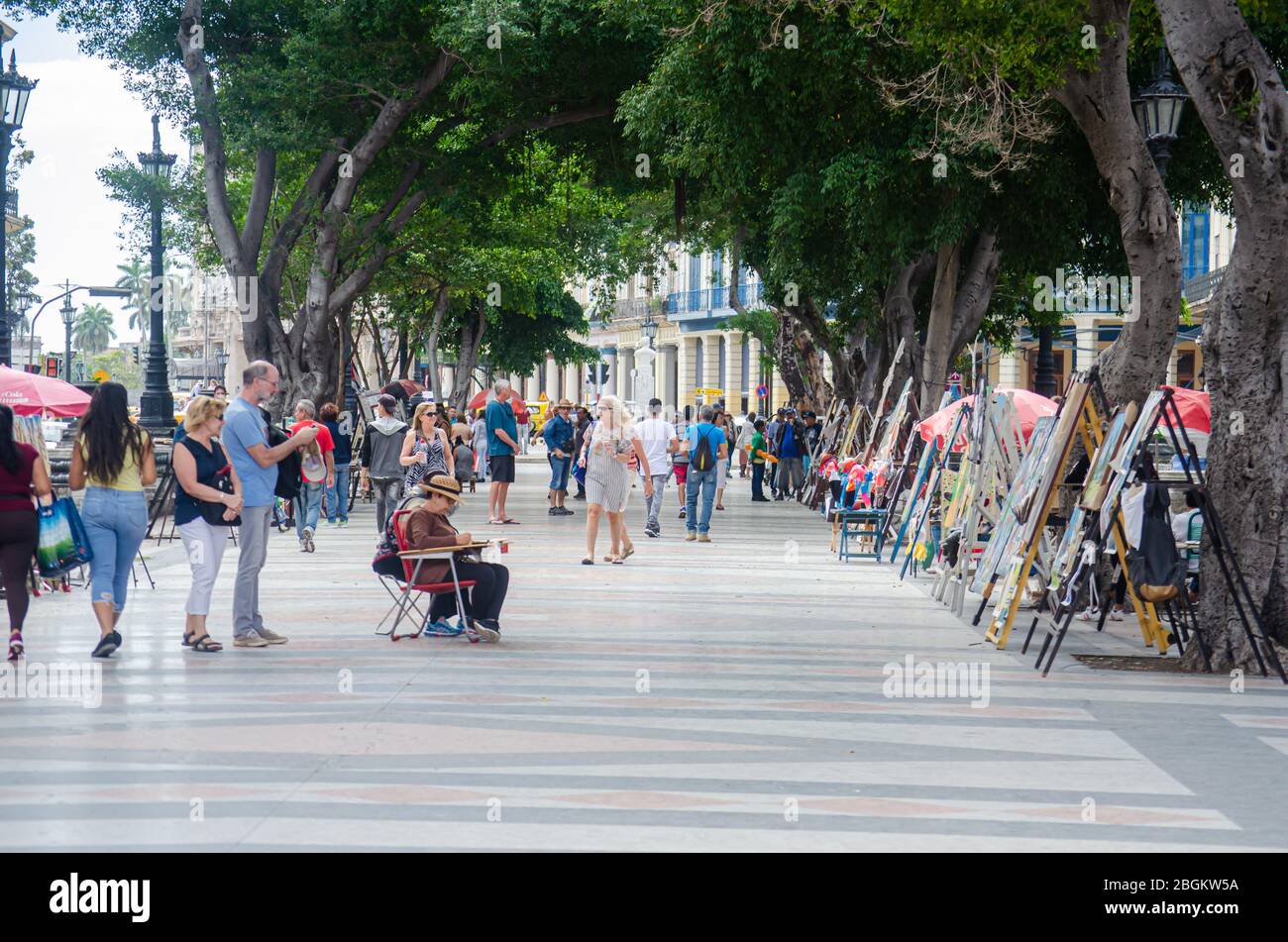 Paseo del Prado La Havane Cuba Banque D'Images