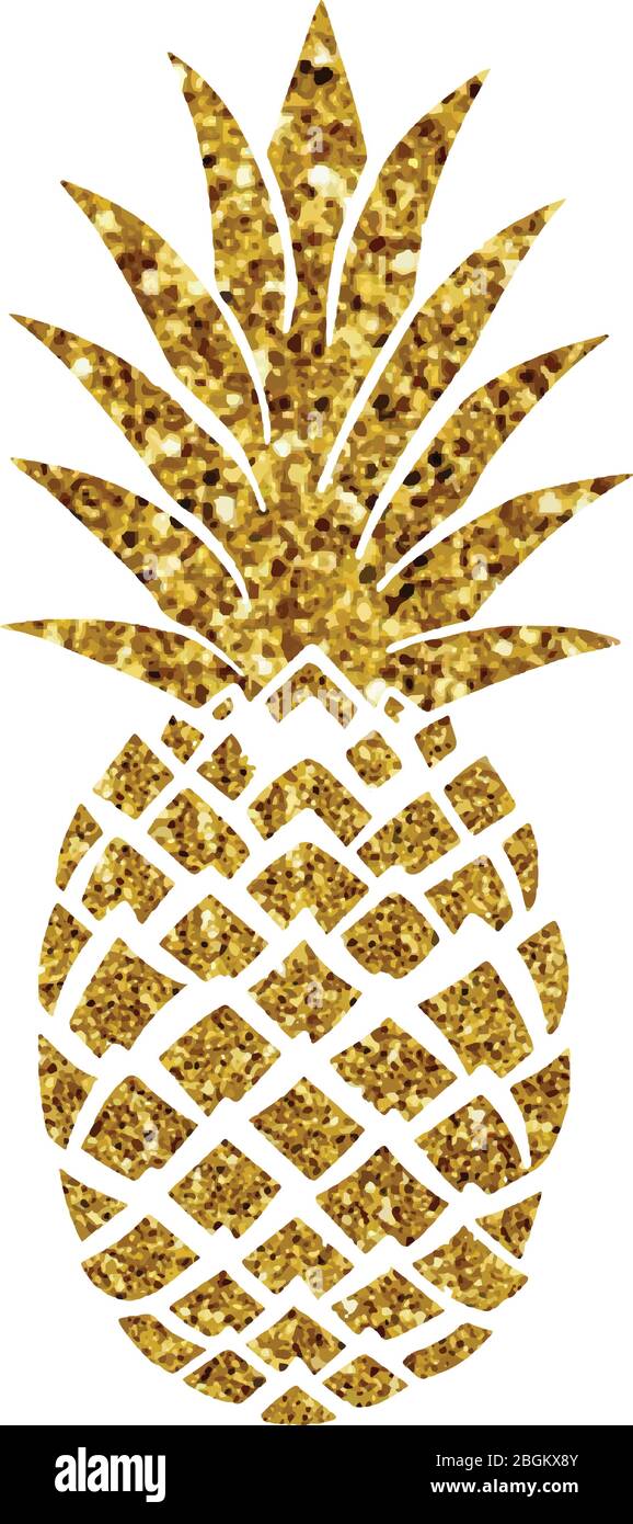 Illustration vectorielle d'ananas dorés pour le logo Illustration de Vecteur