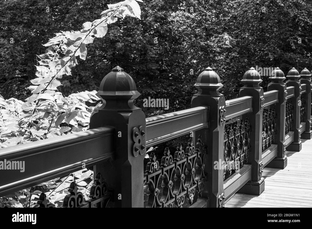 Pont dans Central Park à New York City Banque D'Images