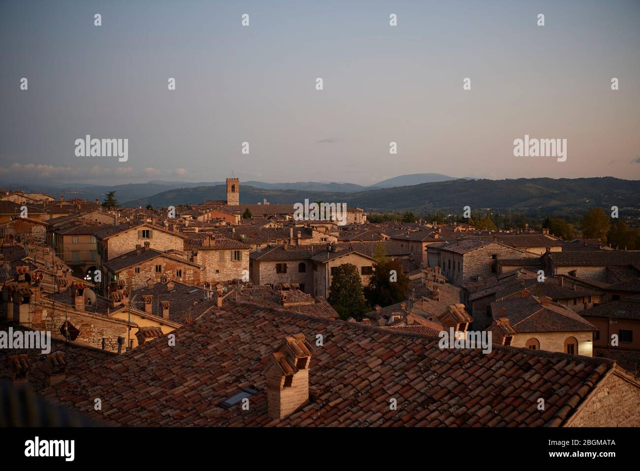 Cité médiévale de Gubbio Italie Banque D'Images