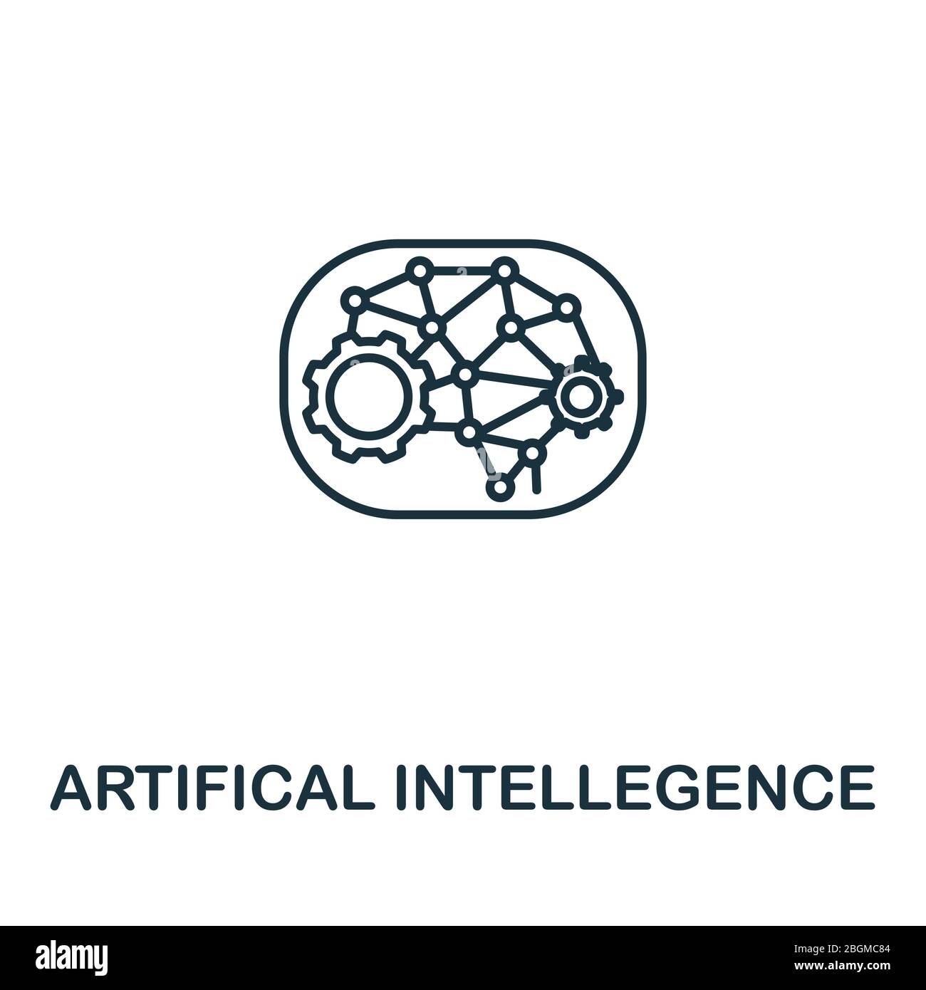 Icône Intelligence artificielle. Symbole simple Line Element Artificial Intelligence pour modèles, web design et infographies Illustration de Vecteur