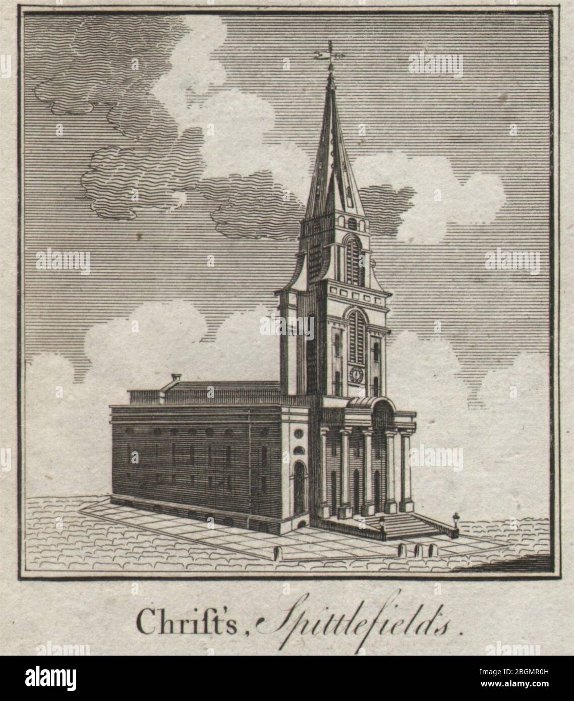 Christ église, Spitalfields. Hawksmoor. Hameaux de tour. PETIT. THORNTON 1784 Banque D'Images
