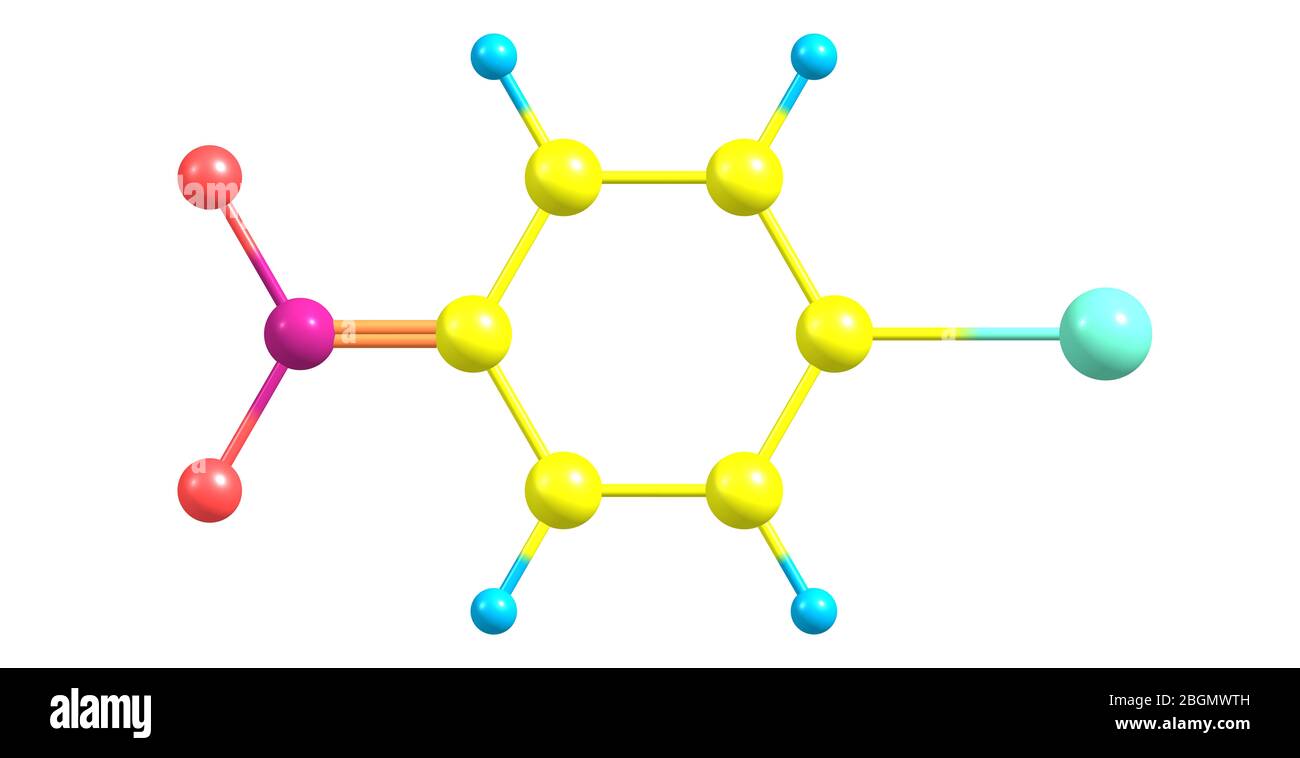 Le 4-iodo-1-nitrobenzène est une matière première importante et un intermédiaire utilisé dans la synthèse organique, les produits pharmaceutiques agrochimiques et les champs de teinture. i tridimensionnel Banque D'Images